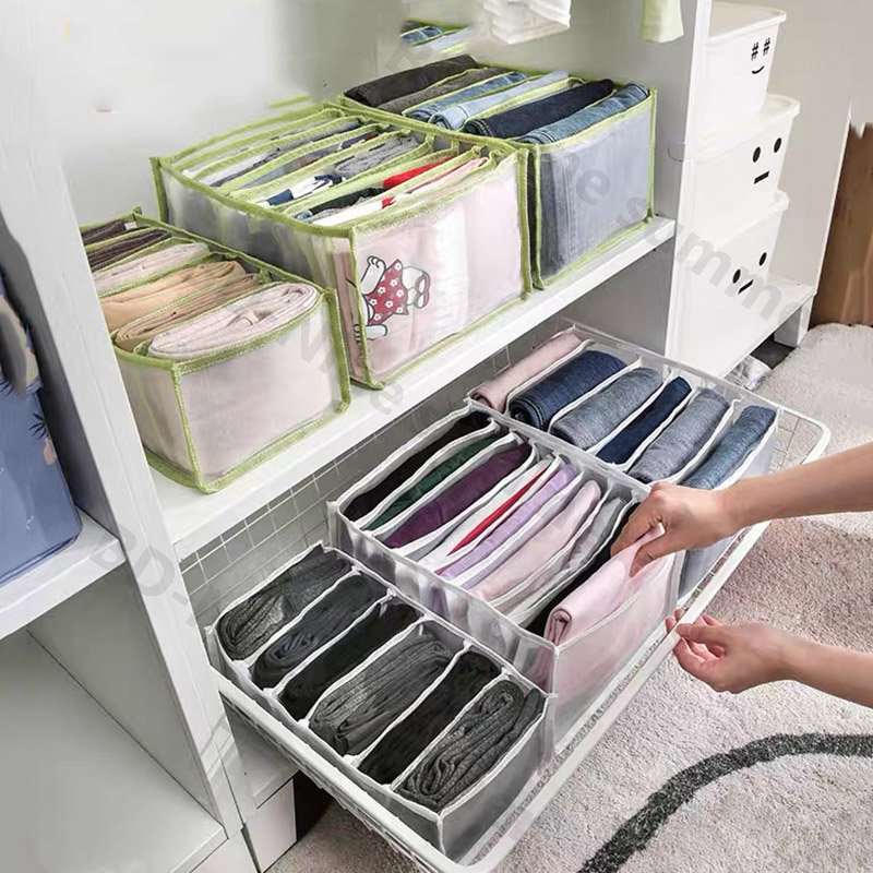 1pc 7 Grid Pants Organizer Storage Box