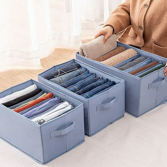 1pc 7 Grid Pants Organizer Storage Box