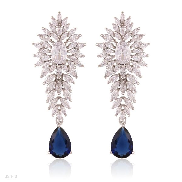 SPECTACULAR BLUE LONG DROP EARRINGS