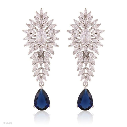 SPECTACULAR BLUE LONG DROP EARRINGS